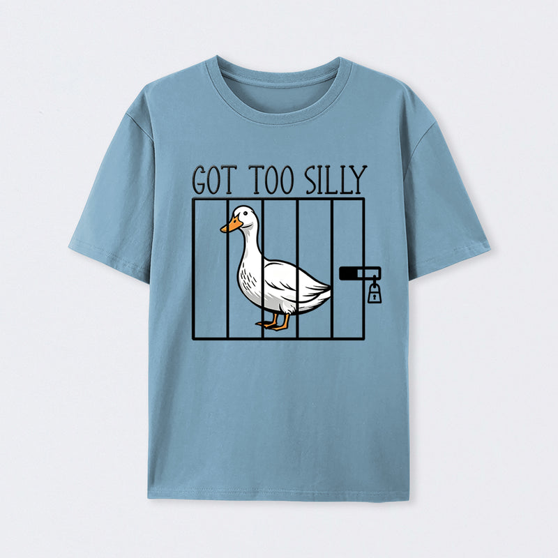 Silly Goose Behind Bars Got Too Silly T-Shirt
