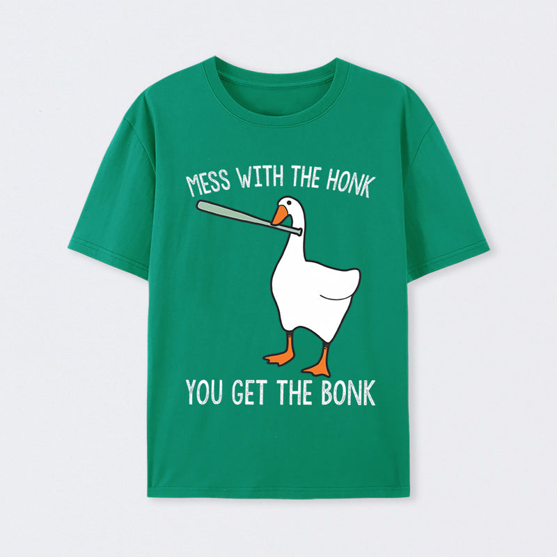 Goose Animal Mess With The Honk You Get The Bonk T-Shirt