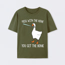 Goose Animal Mess With The Honk You Get The Bonk T-Shirt