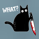 What Murderous Cat Holding Knife Funny Halloween Costume T-Shirt