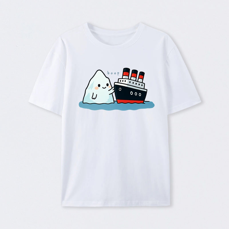 Boop Titanic ¨C Cute Iceberg and Ship Parody T-Shirt