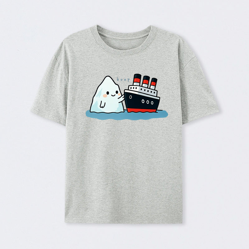 Boop Titanic ¨C Cute Iceberg and Ship Parody T-Shirt