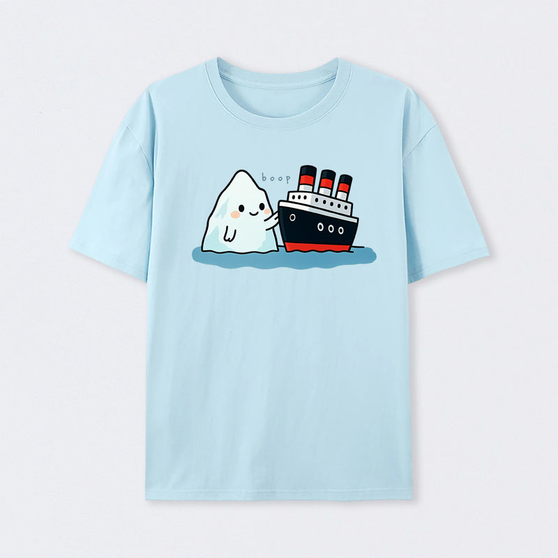 Boop Titanic ¨C Cute Iceberg and Ship Parody T-Shirt