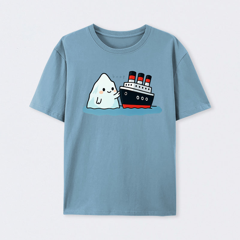 Boop Titanic ¨C Cute Iceberg and Ship Parody T-Shirt