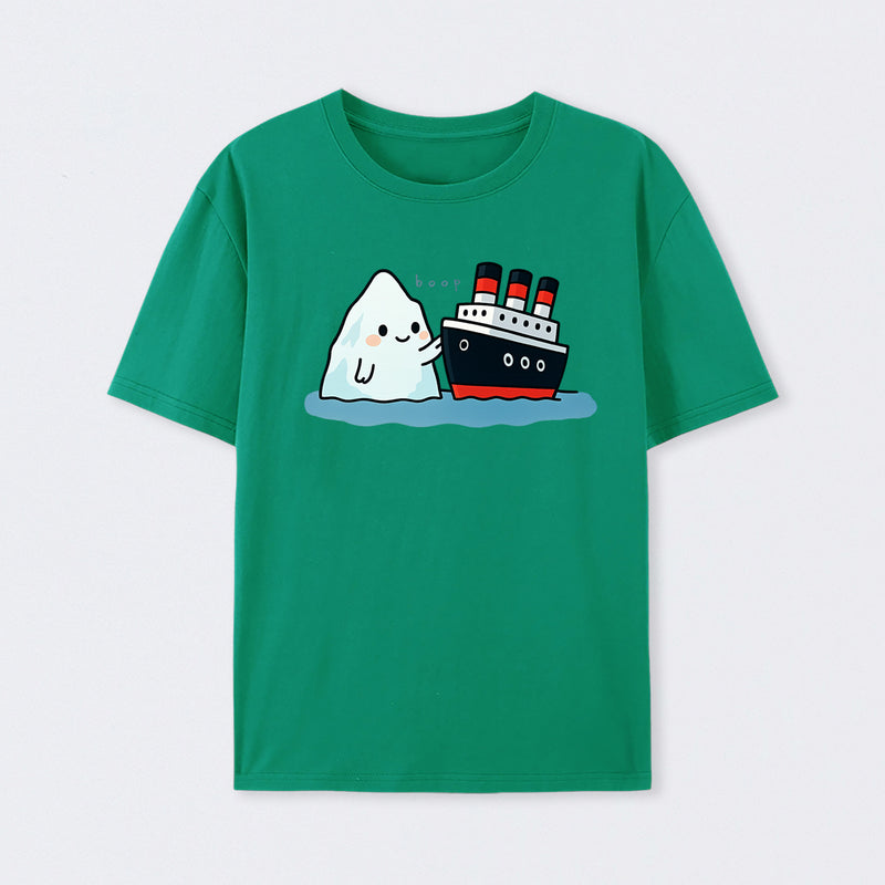 Boop Titanic ¨C Cute Iceberg and Ship Parody T-Shirt