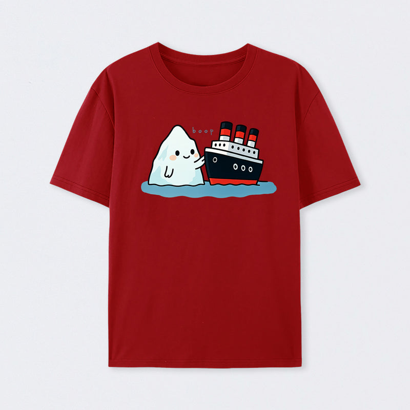 Boop Titanic ¨C Cute Iceberg and Ship Parody T-Shirt