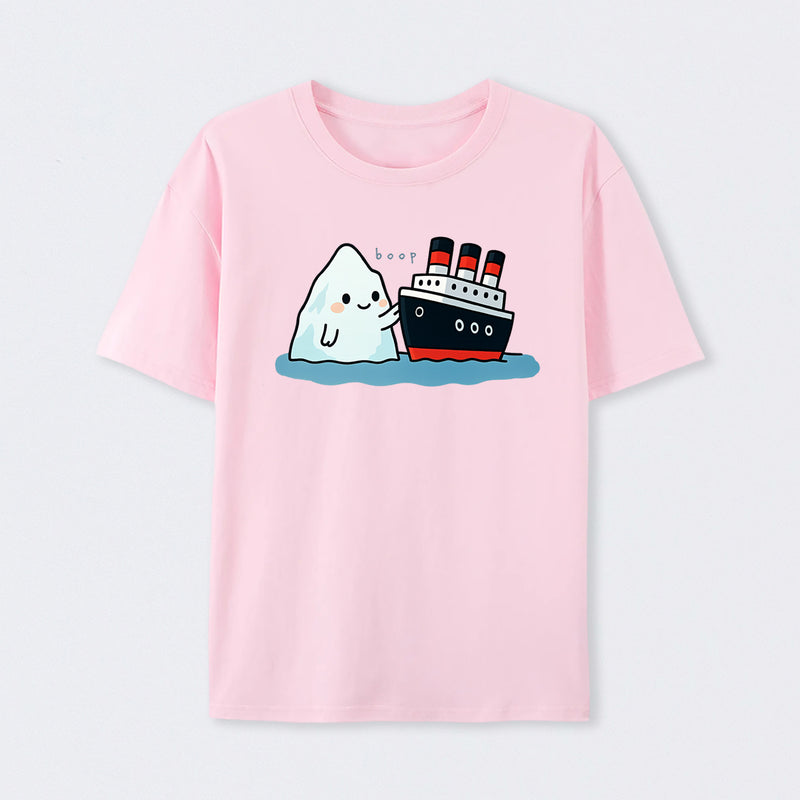 Boop Titanic ¨C Cute Iceberg and Ship Parody T-Shirt