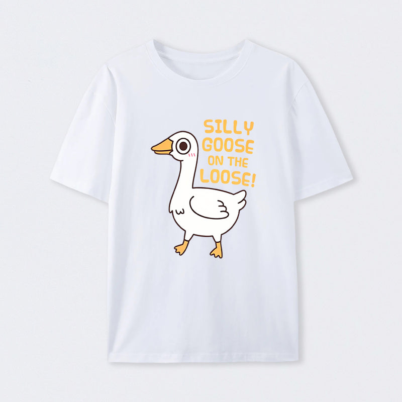 Cute Silly Goose On The Loose Funny Saying T-Shirt