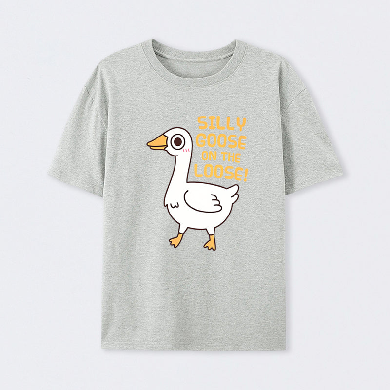 Cute Silly Goose On The Loose Funny Saying T-Shirt
