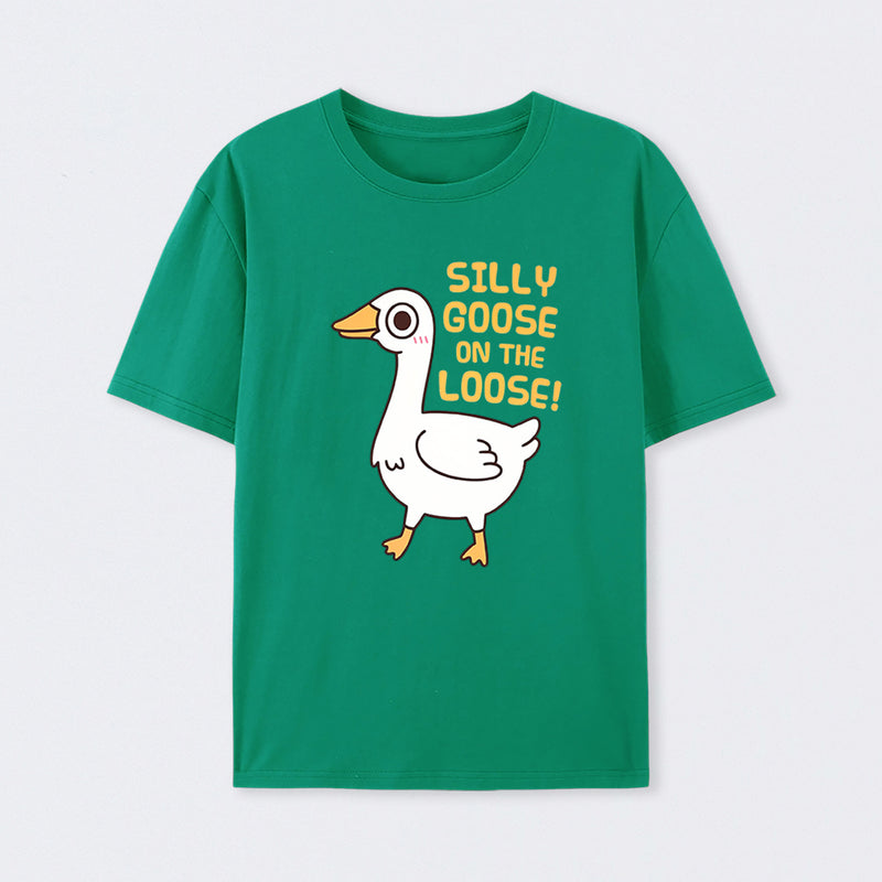 Cute Silly Goose On The Loose Funny Saying T-Shirt