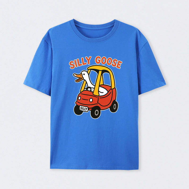 Silly Goose in a Cozy Coupe ¨C Funny Cartoon Design T-Shirt