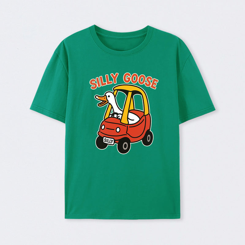 Silly Goose in a Cozy Coupe ¨C Funny Cartoon Design T-Shirt