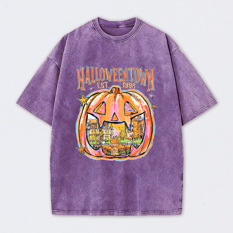 Vintage Halloweentown Pumpkin Parade Washed T-Shirt