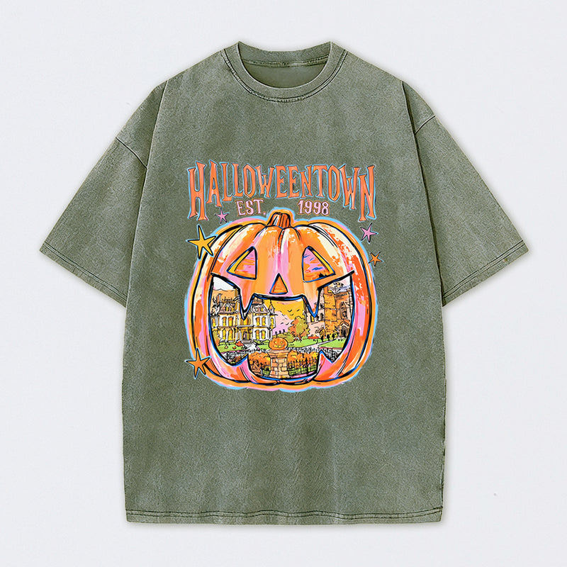 Vintage Halloweentown Pumpkin Parade Washed T-Shirt