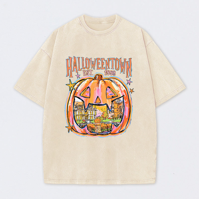 Vintage Halloweentown Pumpkin Parade Washed T-Shirt