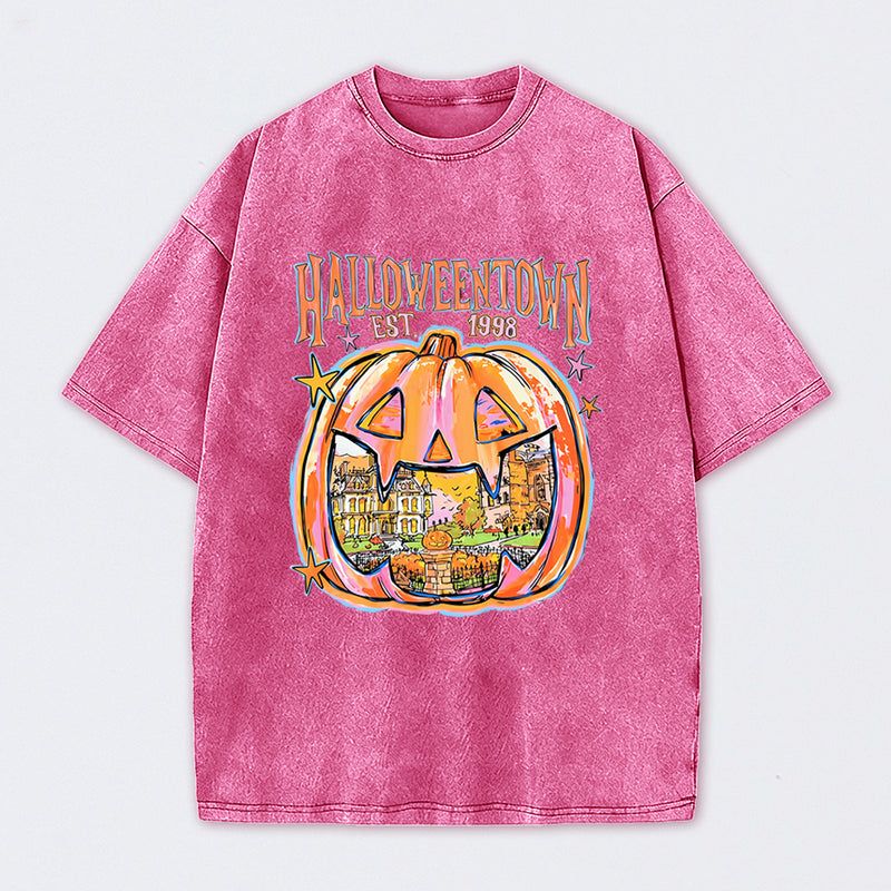 Vintage Halloweentown Pumpkin Parade Washed T-Shirt