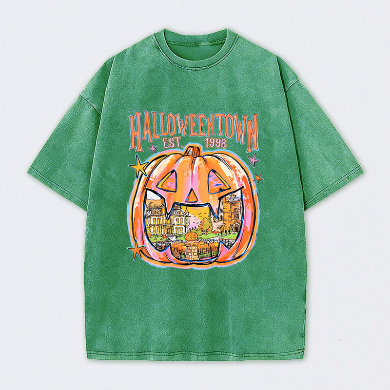 Vintage Halloweentown Pumpkin Parade Washed T-Shirt