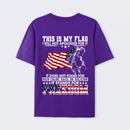 Soldier Silhouette USA Flag Patriotic T-Shirt
