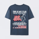 Soldier Silhouette USA Flag Patriotic T-Shirt