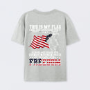 Soldier Silhouette USA Flag Patriotic T-Shirt
