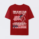 Soldier Silhouette USA Flag Patriotic T-Shirt