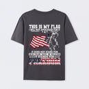 Soldier Silhouette USA Flag Patriotic T-Shirt