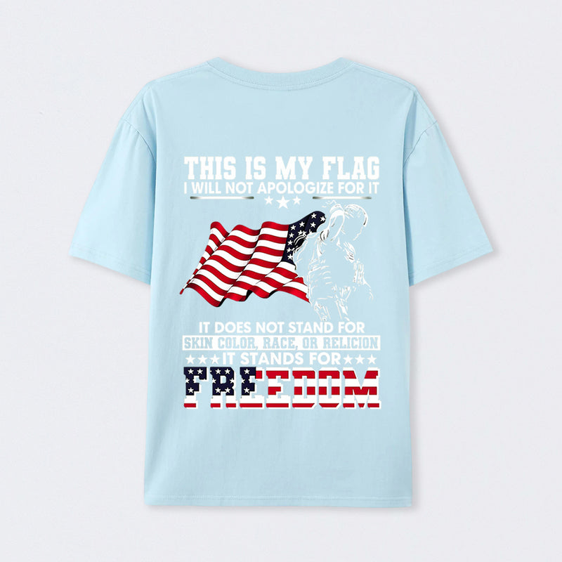 Soldier Silhouette USA Flag Patriotic T-Shirt