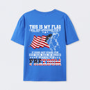 Soldier Silhouette USA Flag Patriotic T-Shirt