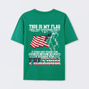 Soldier Silhouette USA Flag Patriotic T-Shirt