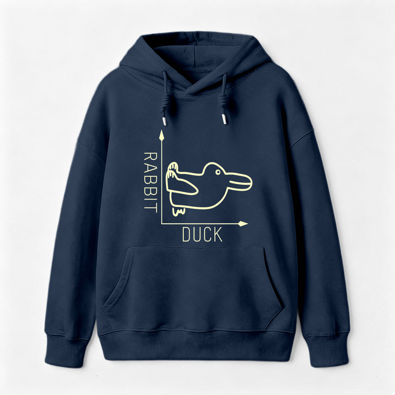 Rabbit or Duck Funny Hoodie