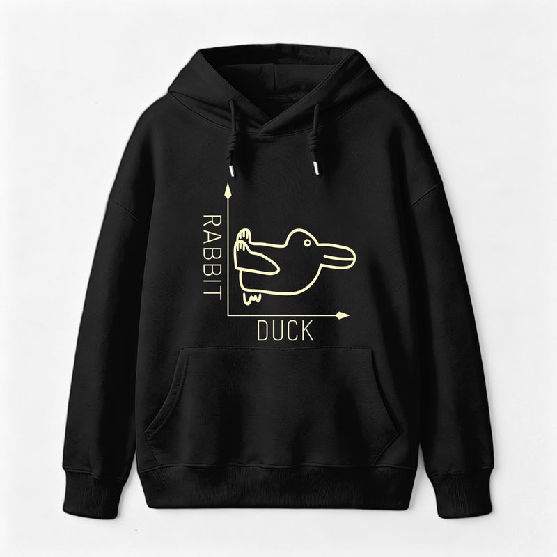 Rabbit or Duck Funny Hoodie