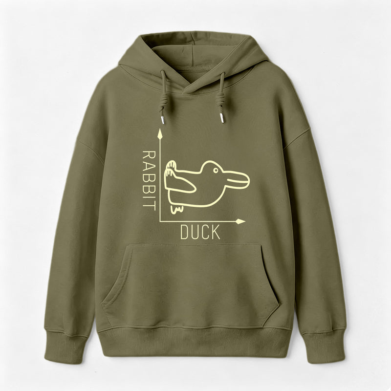 Rabbit or Duck Funny Hoodie