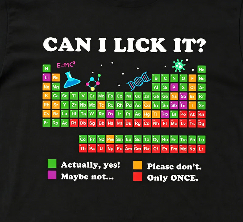 Can I Lick It Periodic Humour Science Hoodie