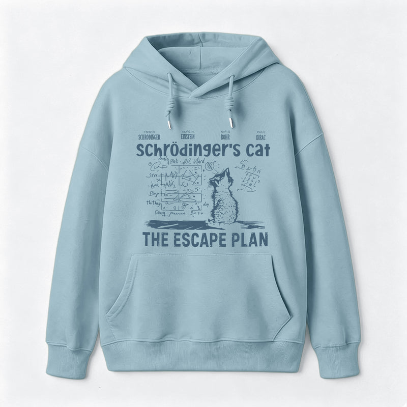 Schrodinger's Cat Escape Plan Interesting Physics Science Hoodie