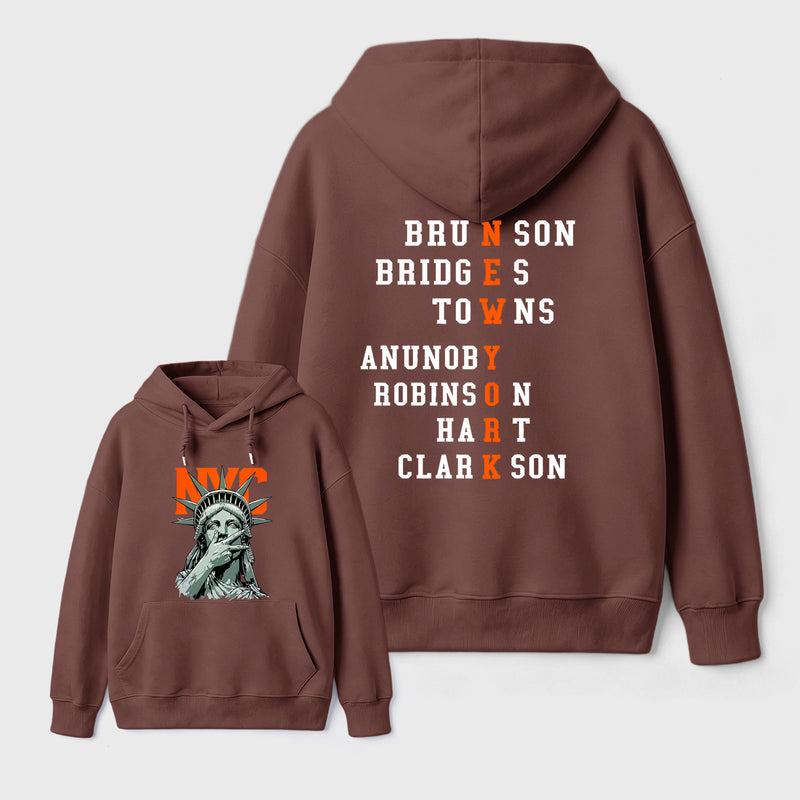 NewYork 2 Side Basketball Fans Hoodie