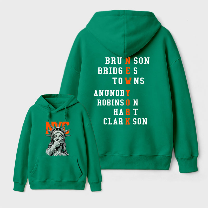 NewYork 2 Side Basketball Fans Hoodie