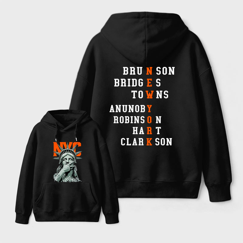 NewYork 2 Side Basketball Fans Unisex Hoodie