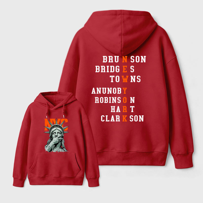 NewYork 2 Side Basketball Fans Hoodie