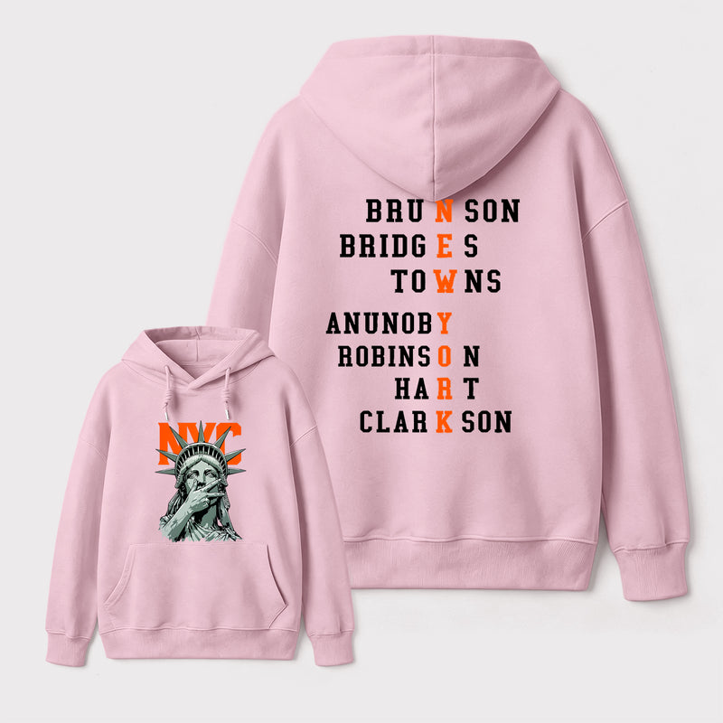 NewYork 2 Side Basketball Fans Hoodie