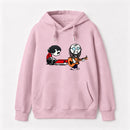 Cartoon Musicians Playing Guitar And Keyboard Graphic Hoodie