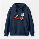 Cartoon Musicians Playing Guitar And Keyboard Graphic Hoodie