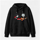 Cartoon Musicians Playing Guitar And Keyboard Graphic Hoodie