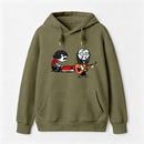 Cartoon Musicians Playing Guitar And Keyboard Graphic Hoodie
