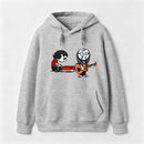 Cartoon Musicians Playing Guitar And Keyboard Graphic Hoodie