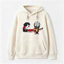 Cartoon Musicians Playing Guitar And Keyboard Graphic Hoodie