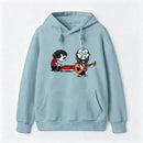 Cartoon Musicians Playing Guitar And Keyboard Graphic Hoodie