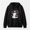 Boo-Jee Leopard Ghost Funny Fall Halloween Hoodie