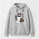 Boo-Jee Leopard Ghost Funny Fall Halloween Hoodie