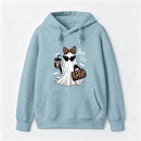 Boo-Jee Leopard Ghost Funny Fall Halloween Hoodie