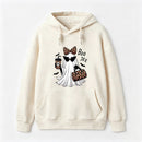 Boo-Jee Leopard Ghost Funny Fall Halloween Hoodie